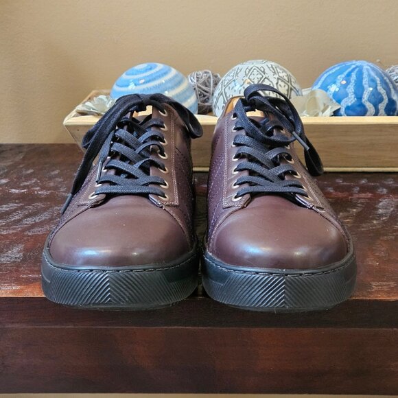 Marc Joseph Men's 'Akron St' Leather Dress Sneakers, Brown, Sz 12 (with box) - Picture 4 of 16